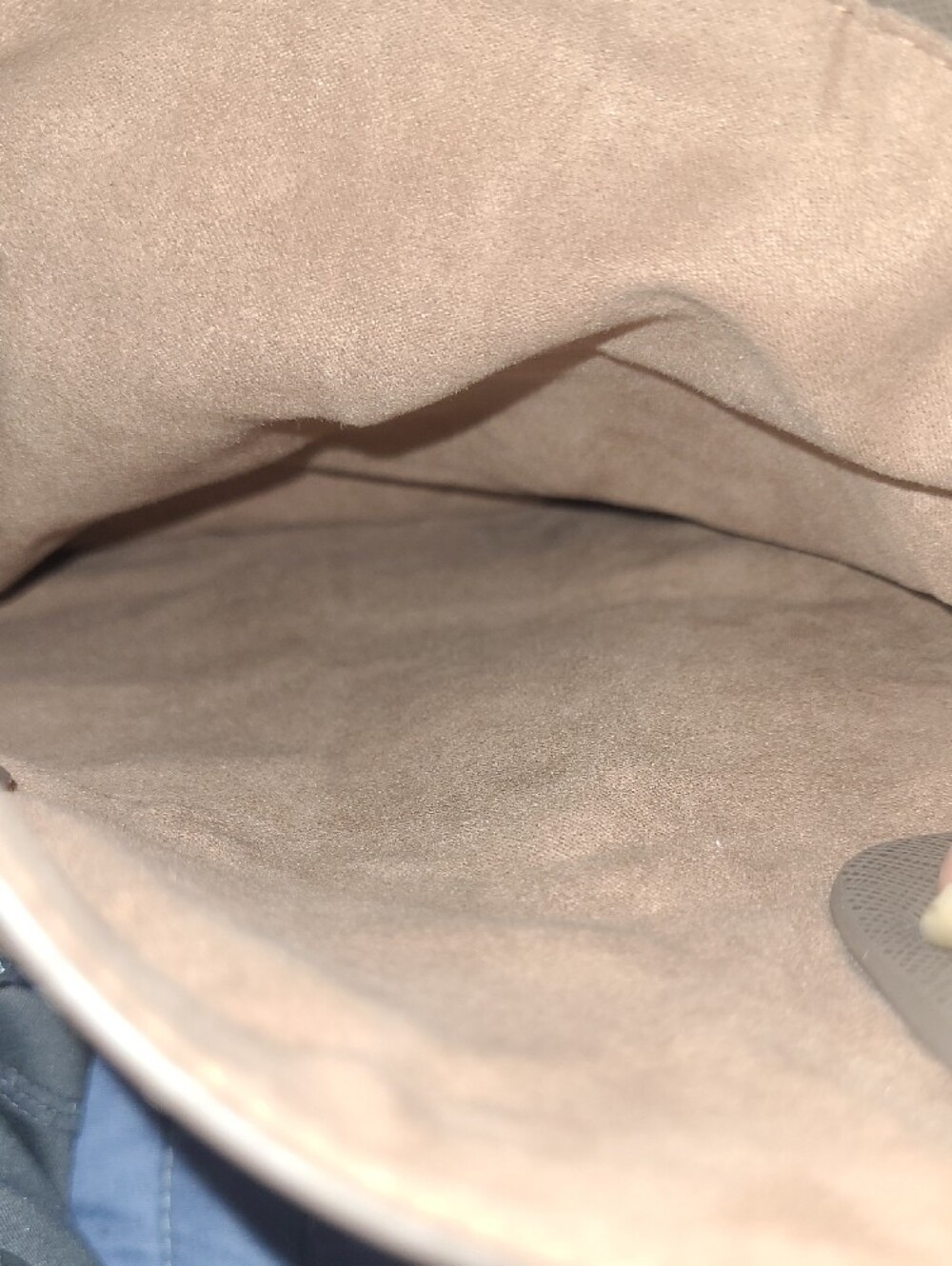 Sharif Taupe and Cream Embroidered Satchel with Gold Accents Callout In Photos - Picture 10 of 15